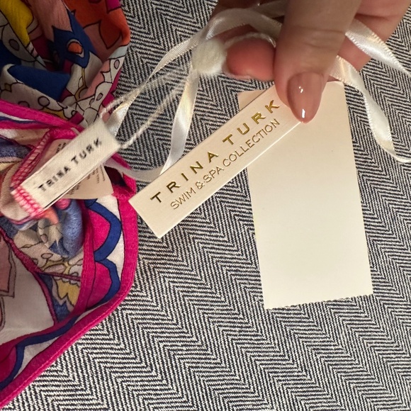 TRINA TURK - Sevillia Asymmetric Swimsuit Cover Up Midi Dress - Picture 6 of 7